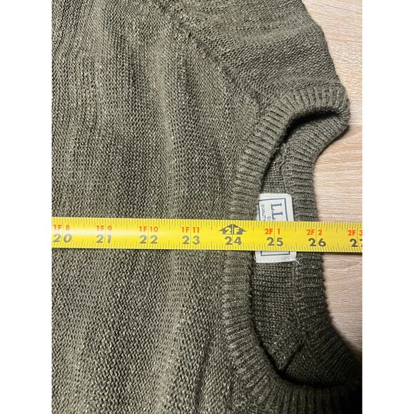 LL Bean Vintage 90s Green Knit Mens Sweater Medium - Picture 4 of 4